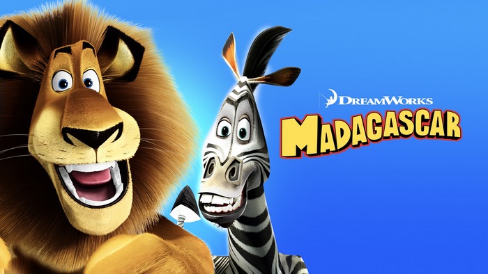 Madagascar Movie Poster with Alex and Marty