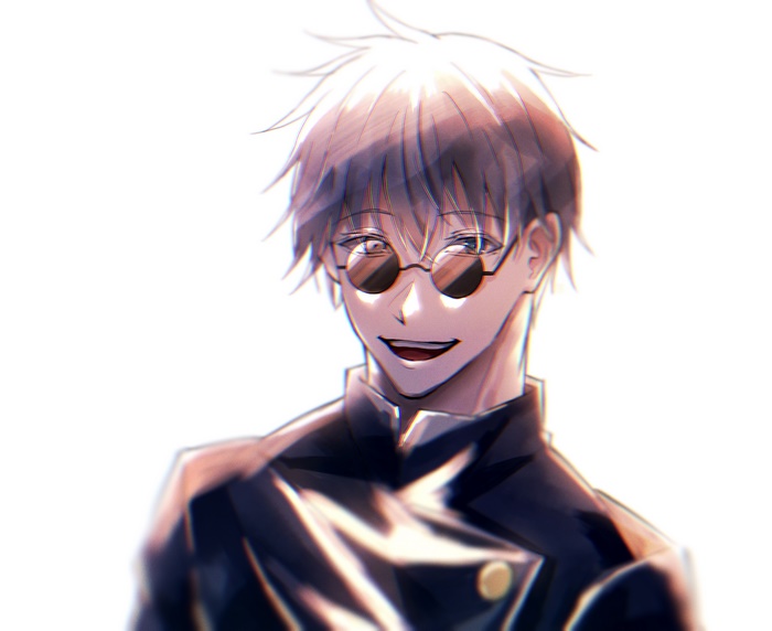 Satoru Gojo from Jujutsu Kaisen wearing glasses