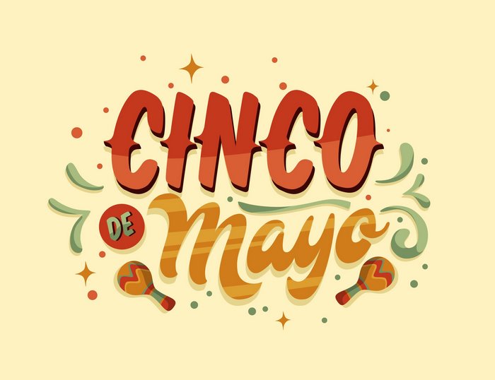 Cinco De Mayo Decorative Text