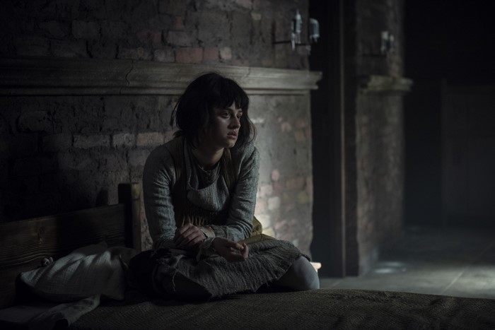 Yennefer of Vengerberg in a dark room