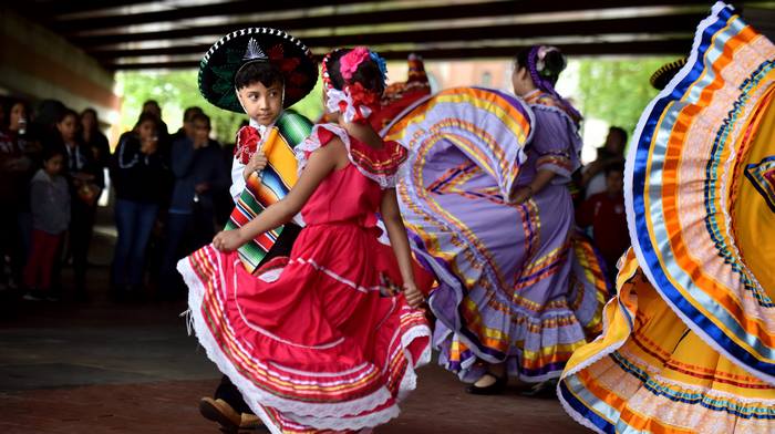 Children in Mexican Folkloric Dance Costumes
