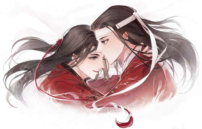 Lan Zhan and Wei Ying embracing