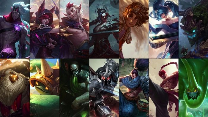 League of Legends champions collage