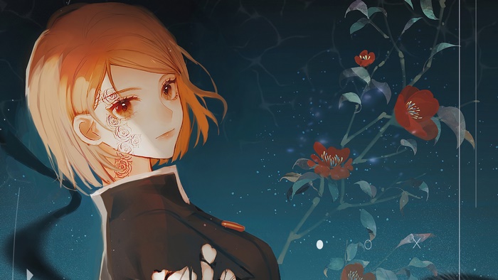 Nobara Kugisaki with Rose Tattoos