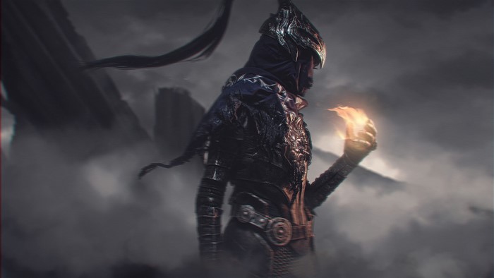 Dark Souls character holding fire