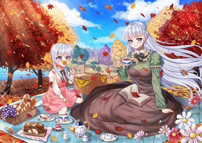Azur Lane 4K: Belfast and Little Bel picnic