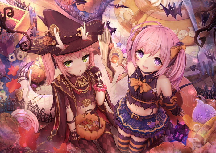 Azur Lane Ryuujou and Saratoga Halloween