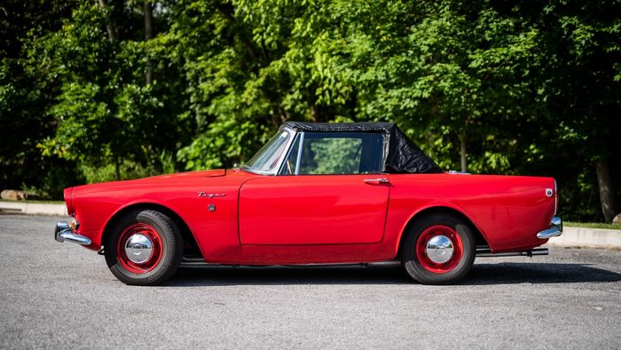 Red 1965 Sunbeam Tiger Convertible