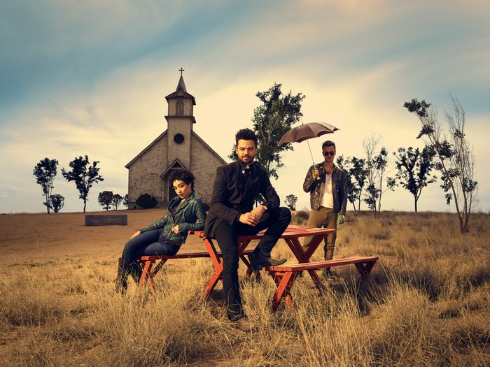Jesse Custer, Tulip OHare, and Cassidy from Preacher