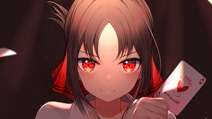 Kaguya Shinomiya Intense Red-Eyed Gaze 4K