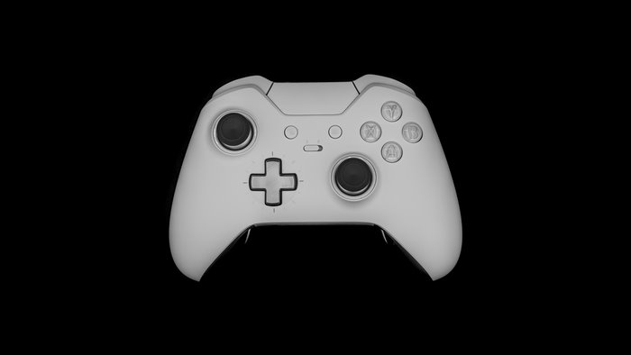 White Xbox Controller on Black Background