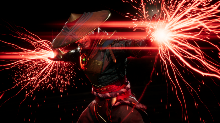 Raiden Casting Lightning in Mortal Kombat