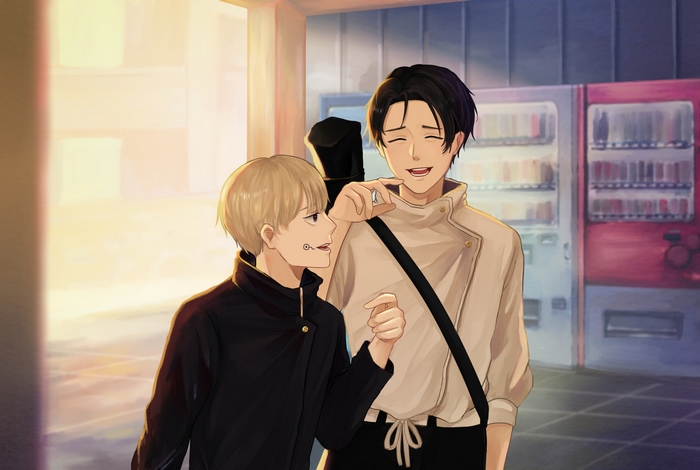 Yuta Okkotsu and Toge Inumaki by Vending Machines