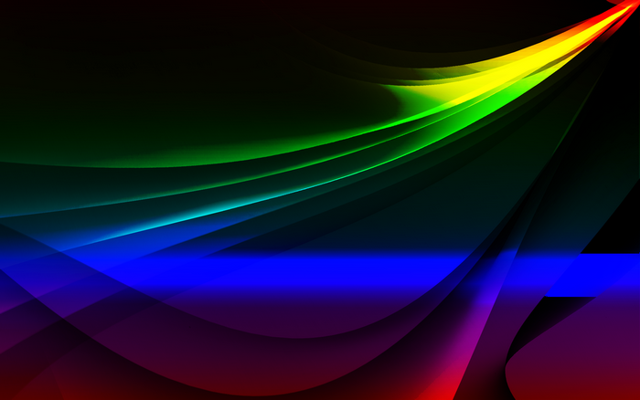 Abstract Digital Art with Rainbow Colors