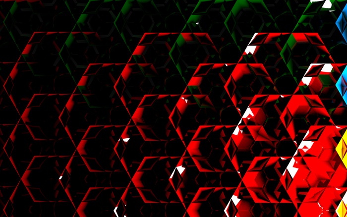 Abstract 3D Digital Art with Hexagons