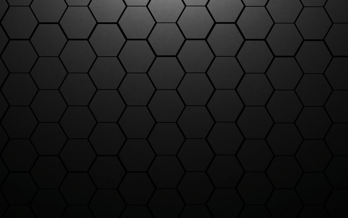 Abstract Black Hexagon Pattern 3D Digital Art