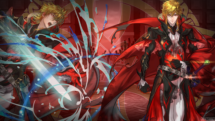 Eldigan from Fire Emblem Heroes in battle