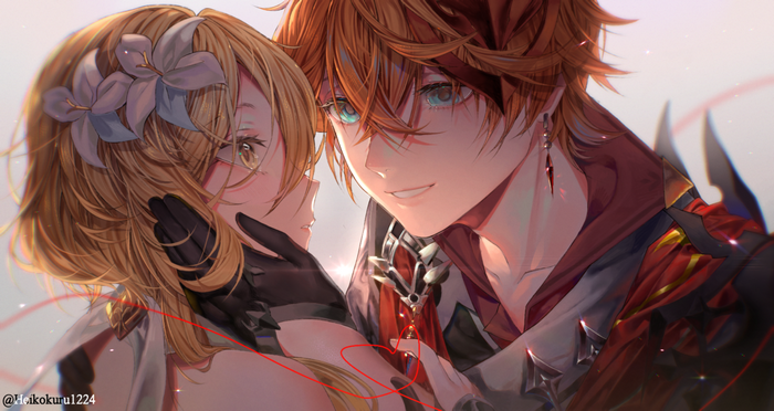 Lumine and Tartaglia Childe Genshin Impact 4K