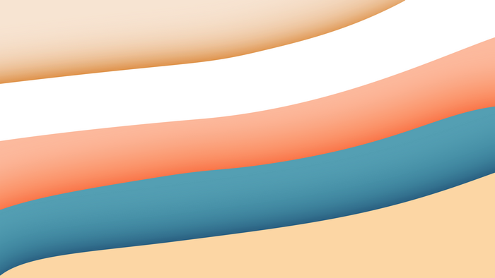 Abstract wavy layers of color