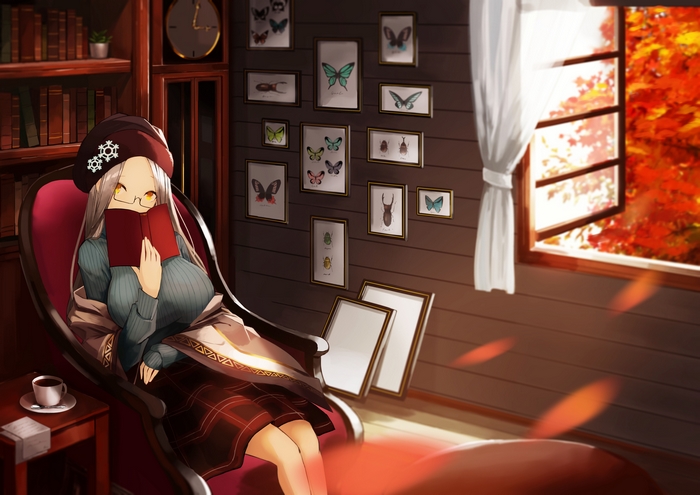 Shangri-La (Azur Lane) reading a book