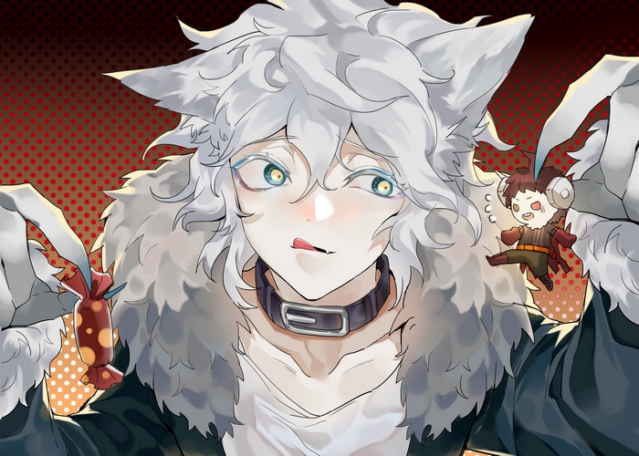 Danganronpa Character with Candy and Small Figure