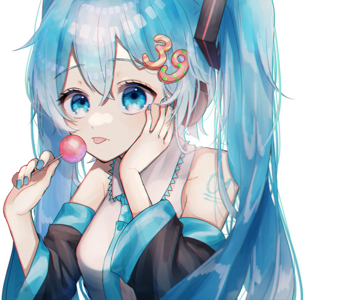 Hatsune Miku 4K with Lollipop