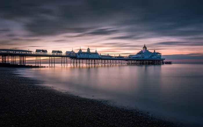 Eastbourne Pier at sunset with a long exposure effect