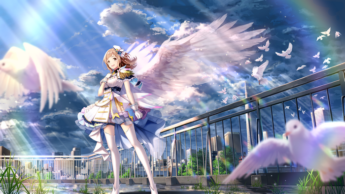 Mano Sakuragi with Wings and Birds