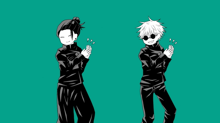 Suguru Geto and Satoru Gojo in School Uniforms