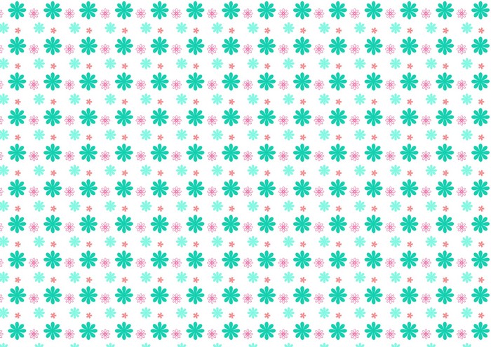 Artistic pattern with colorful flowers