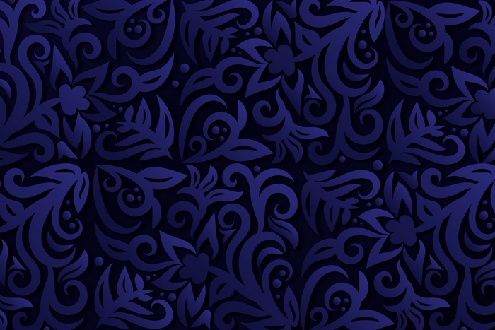 Dark blue floral abstract pattern