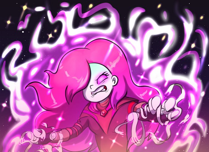Ash Graven from Final Space with Pink Hair