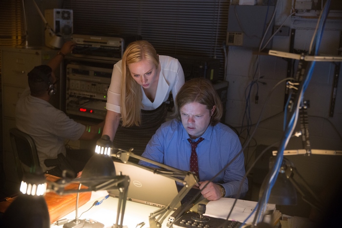 Foggy Nelson and Karen Page in a control room