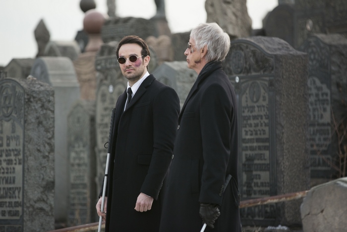 Matt Murdock and Stick in a Cemetery