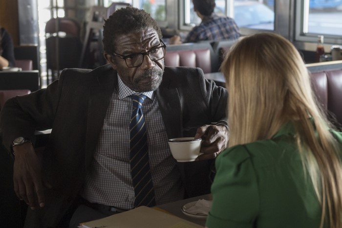 Ben Urich and Karen Page in a diner