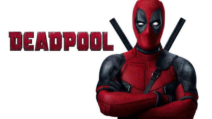 Deadpool standing with swords