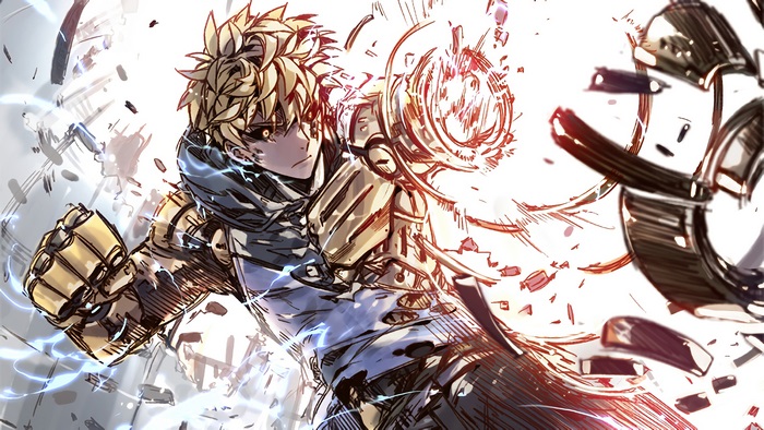 Dynamic Genos Action Scene One-Punch Man 4K