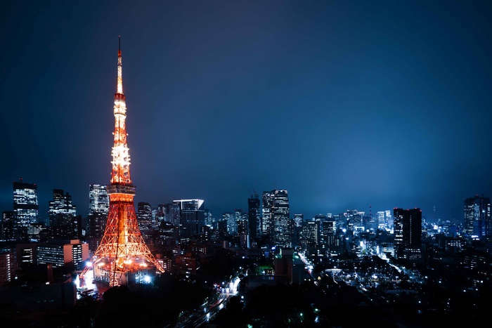 Tokyo Tower and cityscape at night