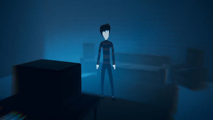 Fools Paradise character in a dark room