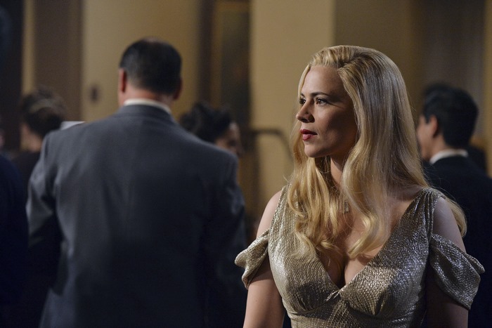 Peggy Carter in a sparkly dress