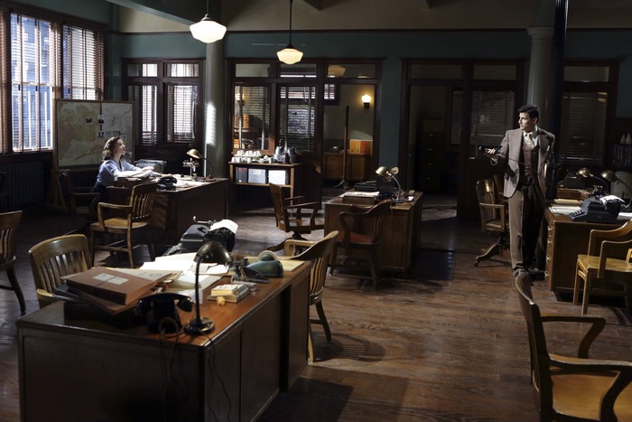 Peggy Carter and Daniel Sousa in an office