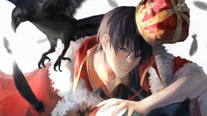 Tobio Kageyama with a Crown and a Crow