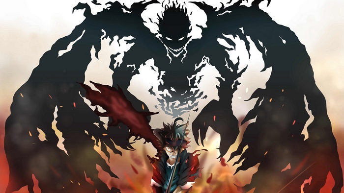 Asta from Black Clover with Dark Shadow 4K