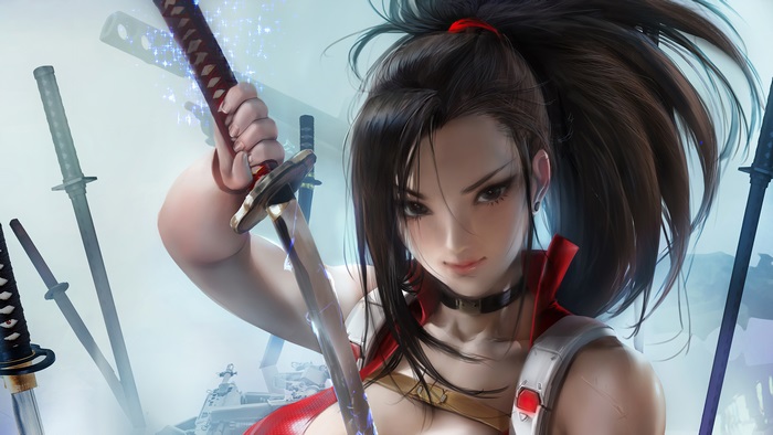 Momo Yaoyorozu 4K with swords
