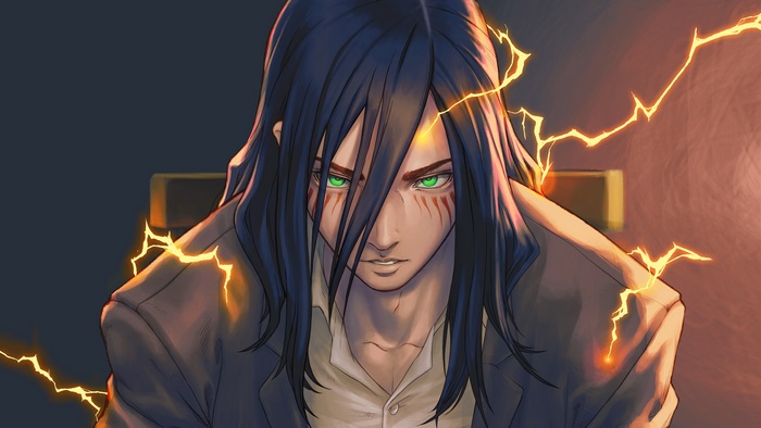 Eren Yeager Intense 4K Artwork