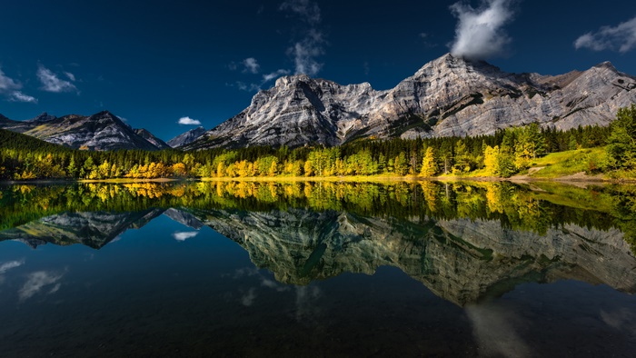 Mountain Reflection in Alberta, Canada 4K