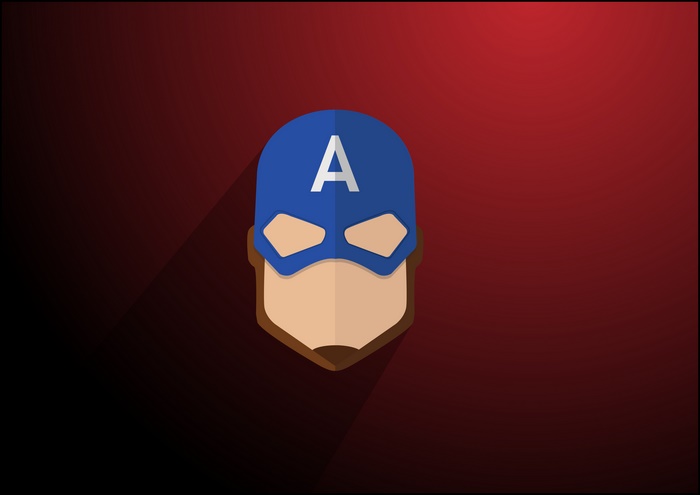 Captain America Minimalist 4K