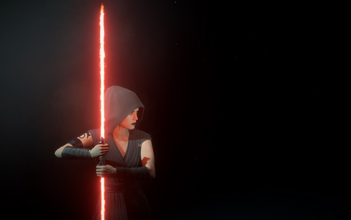 Sith Rey with Red Lightsaber