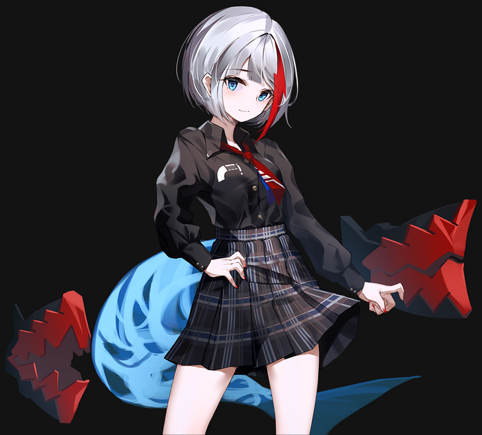 Admiral Graf Spee (Azur Lane) anime girl with grey hair