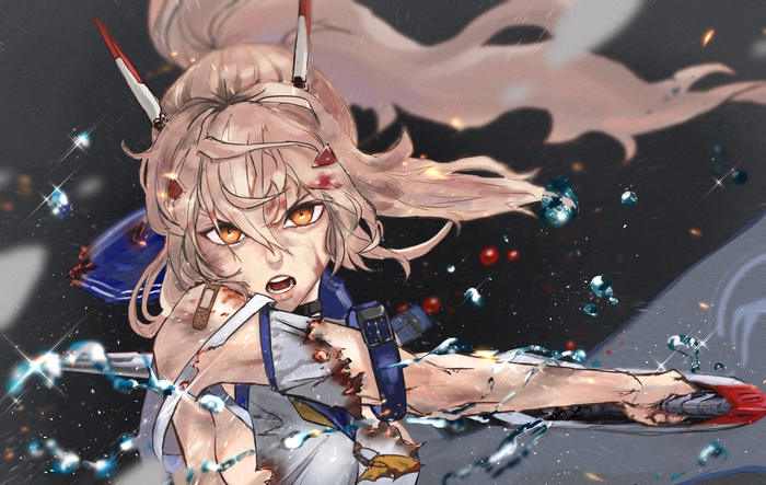 Ayanami from Azur Lane in battle